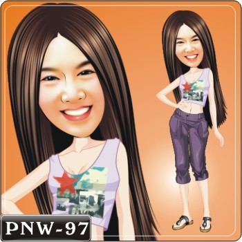 女生人像Q版漫畫PNW-97